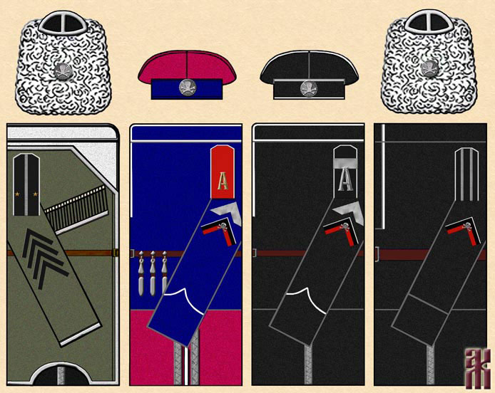 Uniforms of Annenkov's personal escort