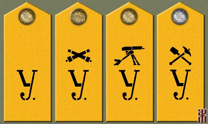 Shoulder-boards of the Ussuri Cossacks in the Russian Civil War