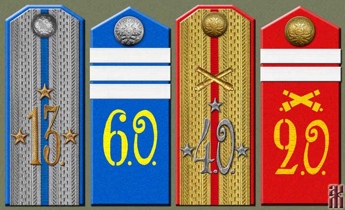 shoulder-boards of the Orenburg Cossack Host in the Russian Civil War