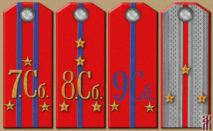 Shoulder-boards of 3rd Siberian Cossack Division in the Russian Civil War