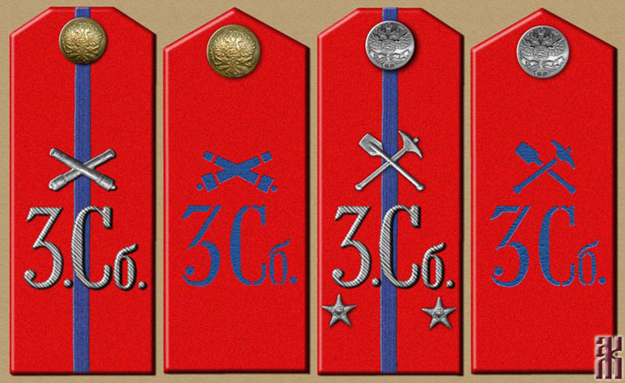 Shoulder-boards of 3rd Siberian Cossack Division in the Russian Civil War