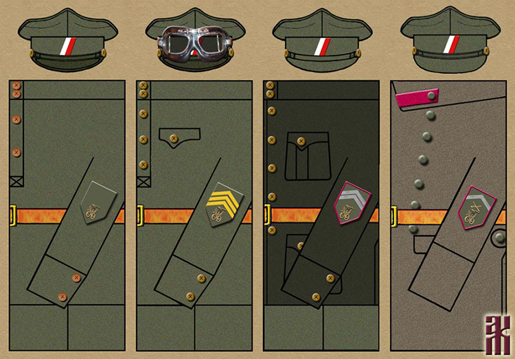 Uniforms of the crews of armoured cars of the Czech Legion in the Russian Civil War