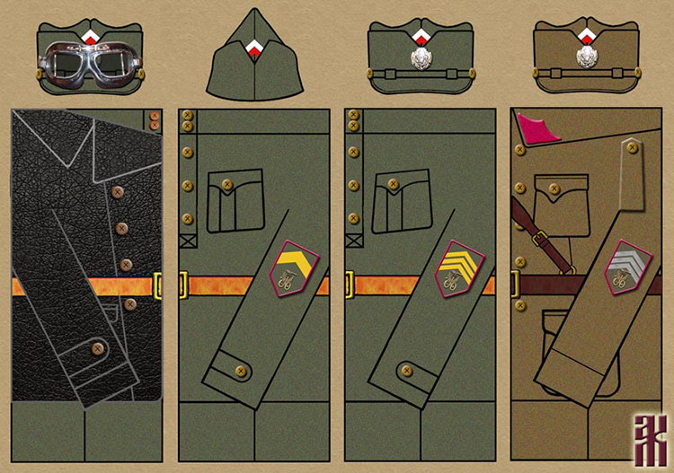 Uniforms of the crews of armoured cars of the Czech Legion in the Russian Civil War