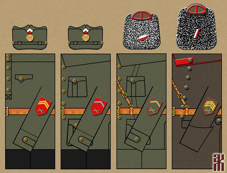 Uniforms of Czechoslovak artillery units from June 1919