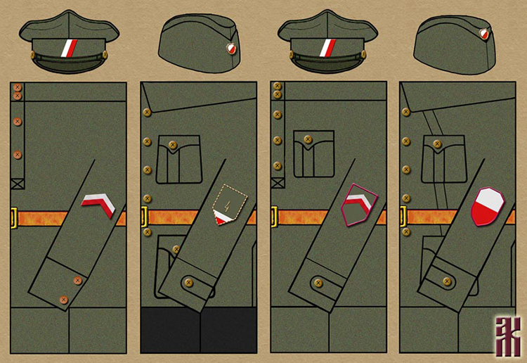 uniforms of military commissars of the Czech Legion in the Russian Civil War