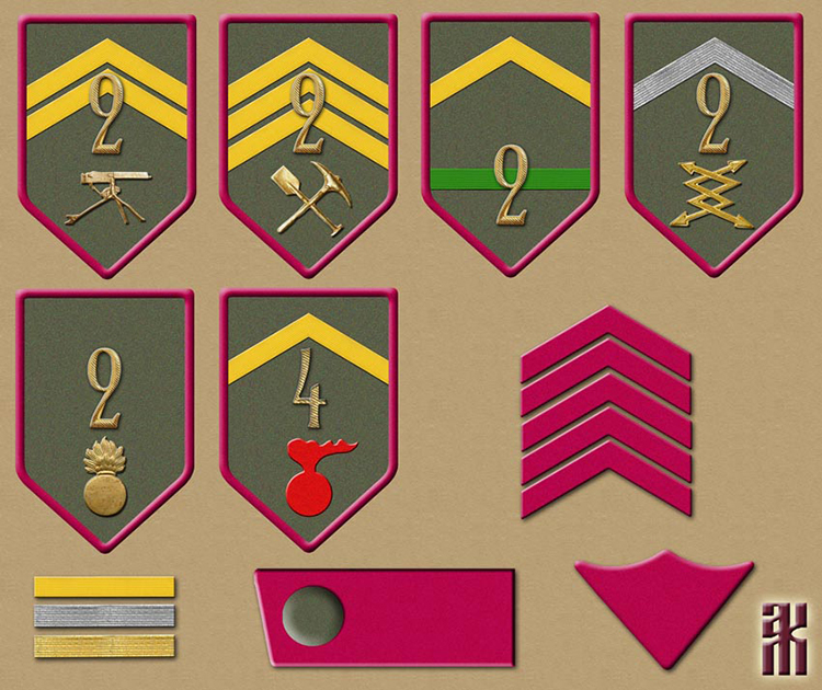 Sleeve badges of rifle regiments of the Czech Legion in the Russian Civil War