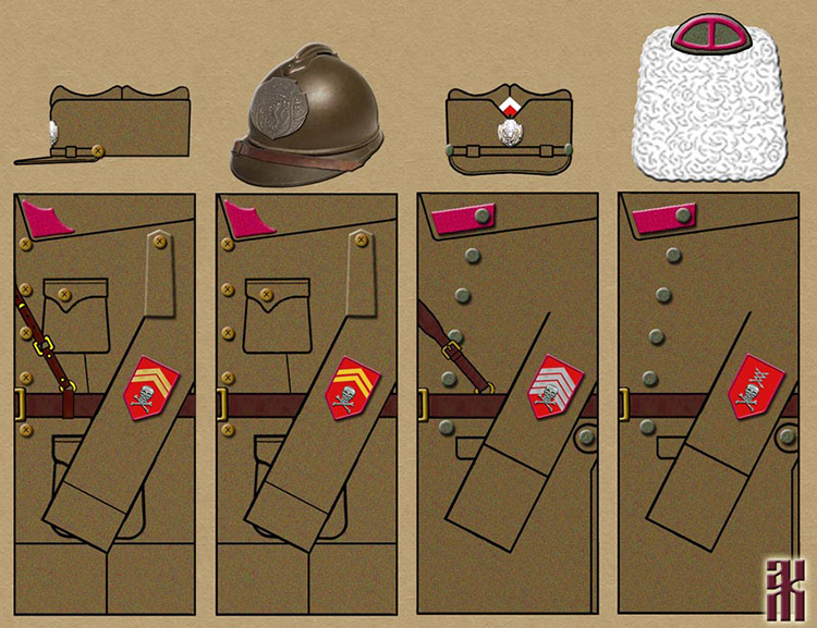 Uniforms of the Czech Legion Shock Battalion from June 1919