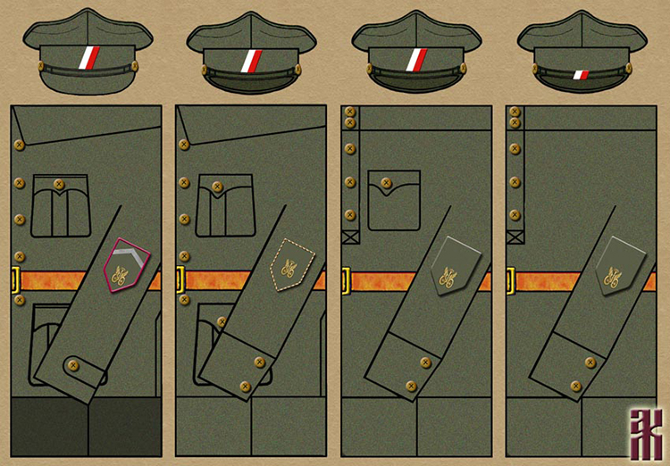 Uniforms of the Independent Motor Company at the HQ of the Czechoslovak Corps in the RCW