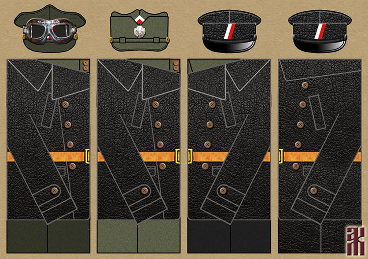 Uniforms of the Independent Motor Company at the HQ of the Czechoslovak Corps in the RCW