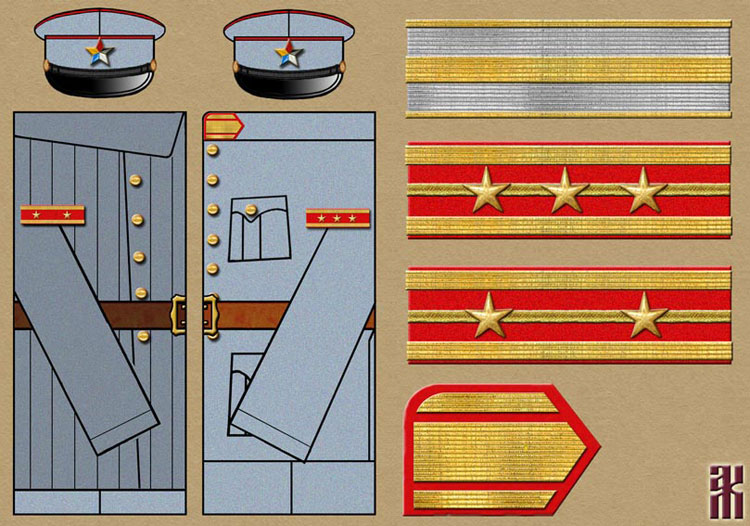 Uniforms of the Russian Group of Marshal Zhang Zongchang's Army