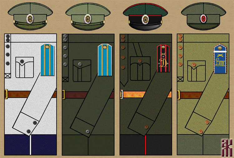 Uniforms of the Volunteer Regiment Siberia1920 1921