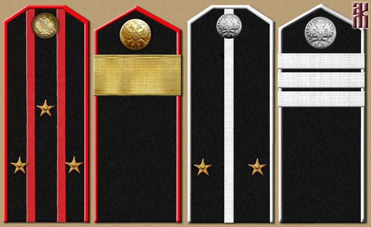 Shoulder-boards of the 2nd Ural Rifle and Ural-Altai Cavalry Regiments 1920