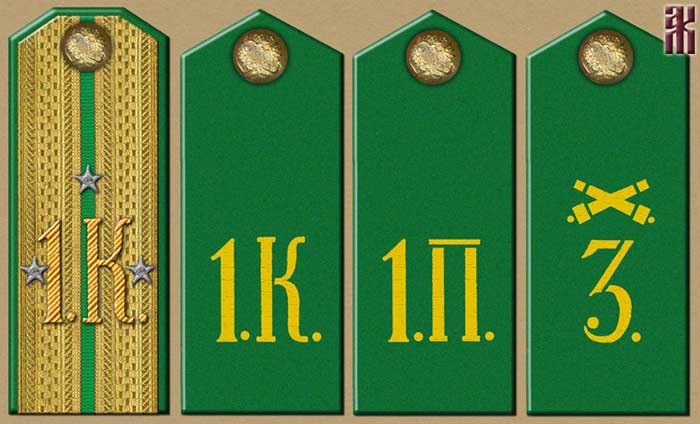 shoulder-boards of border guards on the Chinese Eastern Railroad 1918