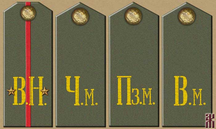 Shoulder boards of Semenov's local units 1920