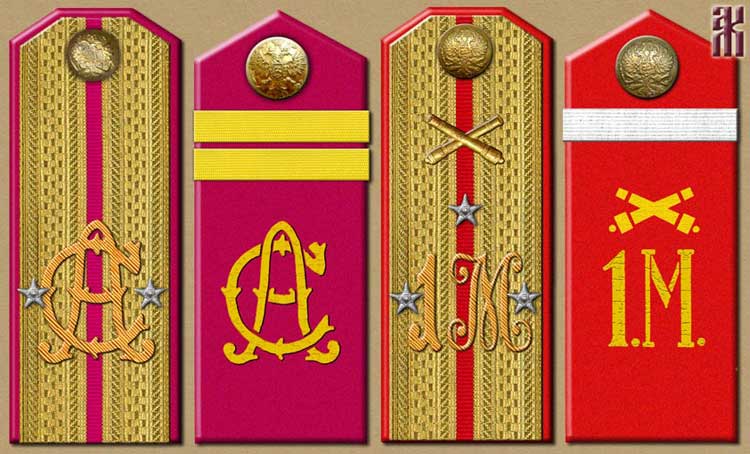 Shoulder-boards of the Composite Manchurian Division from June 1919