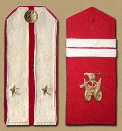 Shoulder-boards of motorised units in Eastern Russia in the Russian Civil War