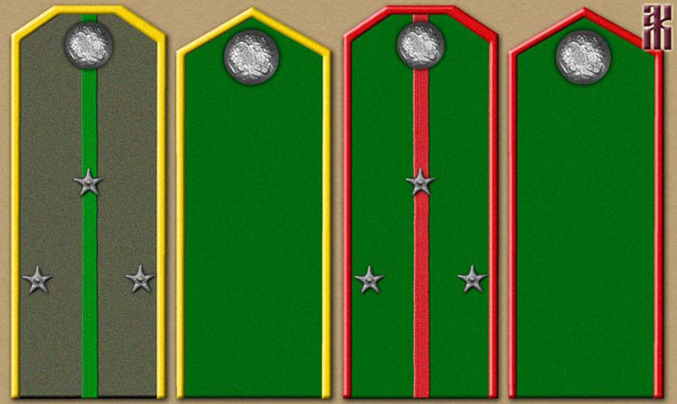 Shoulder-boards of Semenov's 1st and 2nd Tatar Horse Regiments 1920