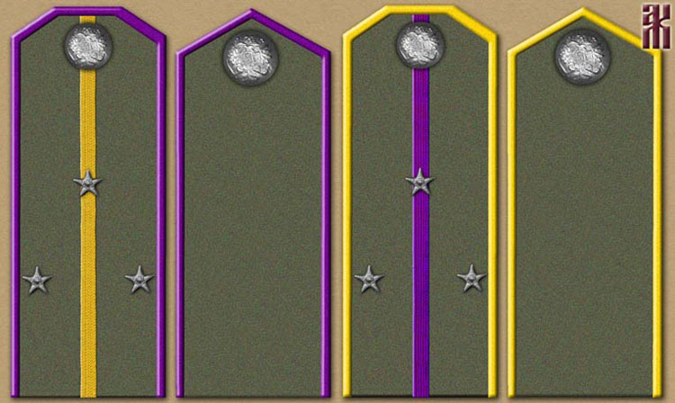 Shoulder-boards of Semenov's Buryat and Mongolian Horse Regiments 1920