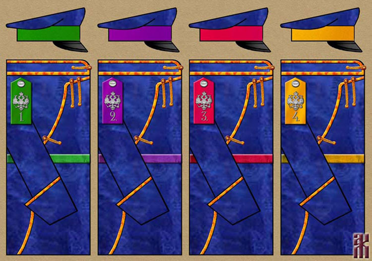 Summer uniforms of the horse regiments of the Asiatic Horse Division in Urga