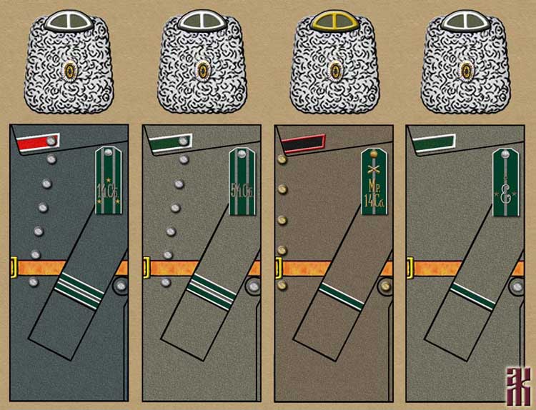 uniform for the 14th Siberian Rifle Division in the Russian Civil War