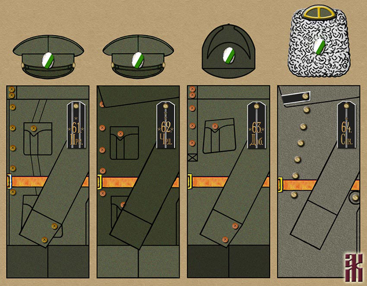 Uniforms of the 16th Siberian Rifle Division in the Russian Civil War