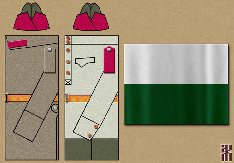 uniform of the personal escort of the commander of the 1st Central Siberian Corps