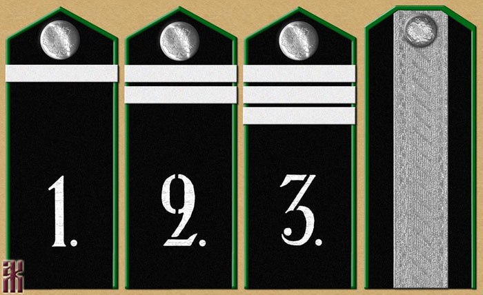 Shoulder-boards of the 1st Independent Siberian Shock Division / Brigade Russian Civil War