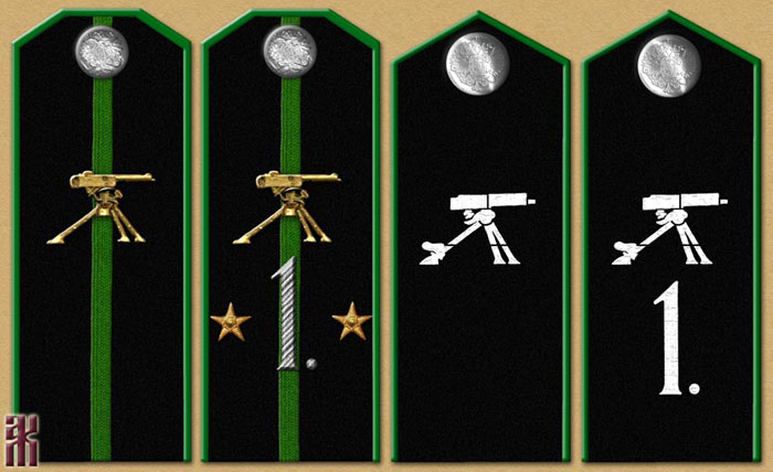 Shoulder-boards of the 1st Independent Siberian Shock Division / Brigade Russian Civil War