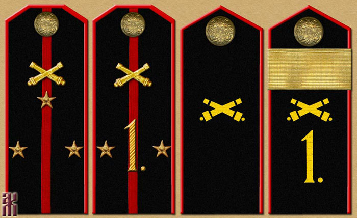 Shoulder-boards of the 1st Independent Siberian Shock Division / Brigade Russian Civil War