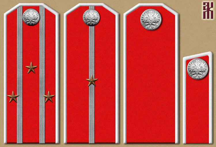Shoulder-boards of the Tomsk Hussar Regiment in the Russian Civil War