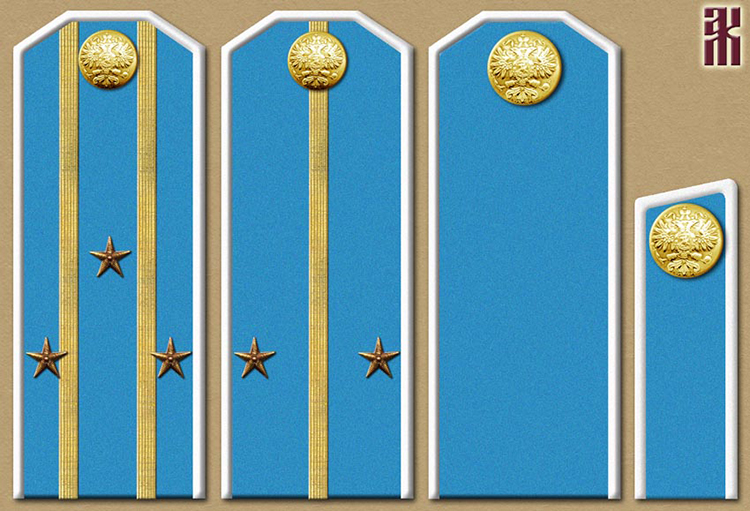 Shoulder-boards of the Barnaul Regiment, the Blue Lancers in the Russian Civil War