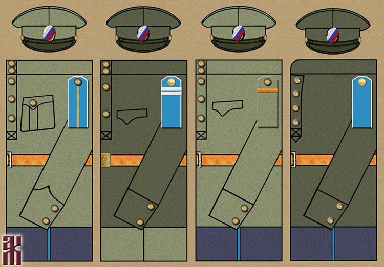 Uniforms of the Barnaul Regiment, the Blue Lancers of Ataman Annenkov