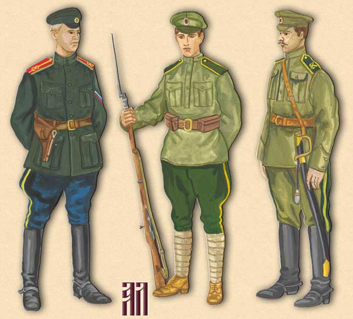 Uniforms of jaeger units in the Russian Civil War