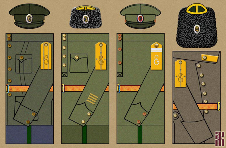 Uniform of the Independent Horse-Jaeger Regiment of Colonel Vrashtel