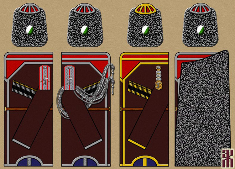 Uniforms of General Gaida's escort