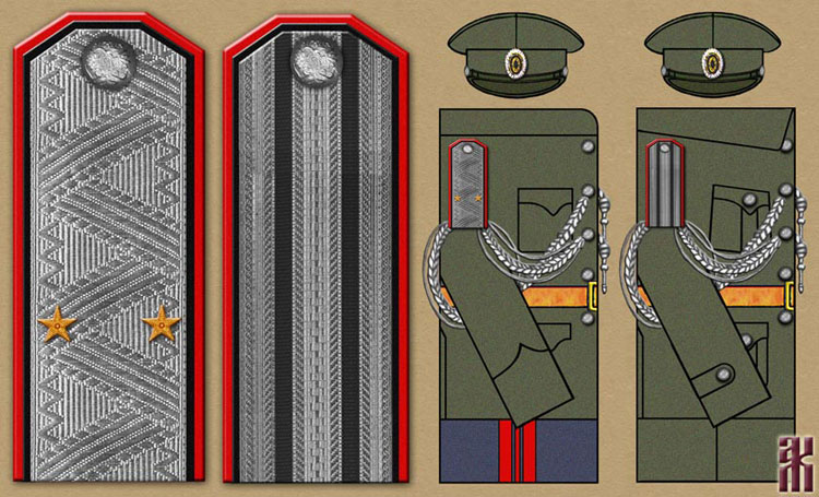 Uniforms of Kolchak's General Staff in the Russian Civil War