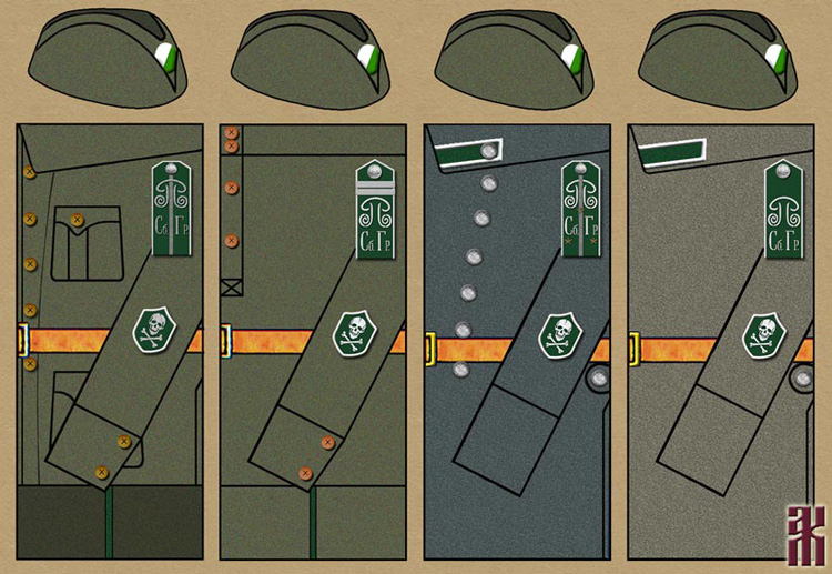 Uniforms of the Siberian Grenadier Regiment in the Russian Civil War