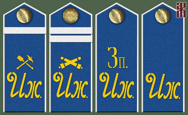 Shoulder-boards of the Independent Izhevsk Rifle Division August 1919