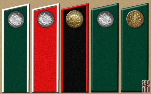 Greatcoat tabs of the 13th Siberian Rifle Division in the Russian Civil War