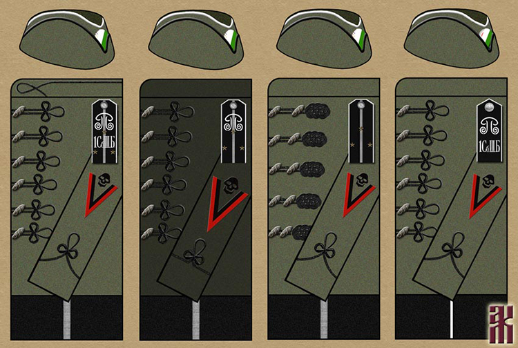 Uniforms of the cavalry of the 1st Siberian Assault Brigade Russian Civil War