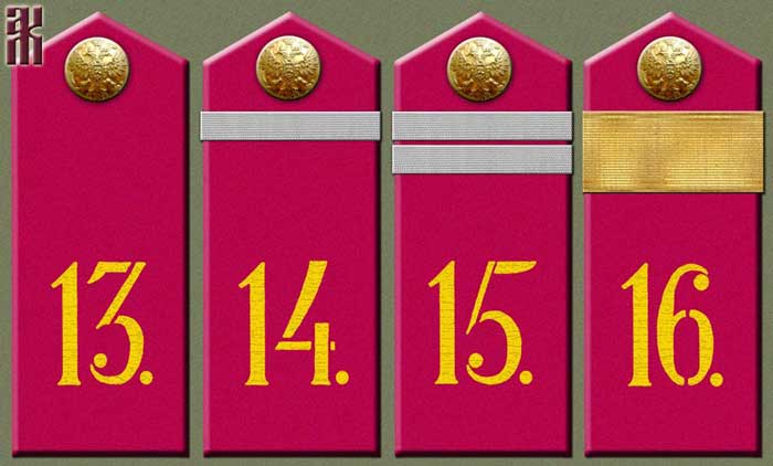 Shoulder-boards the 4th Ufa General Kornilov Rifle Division, Siberia 1919