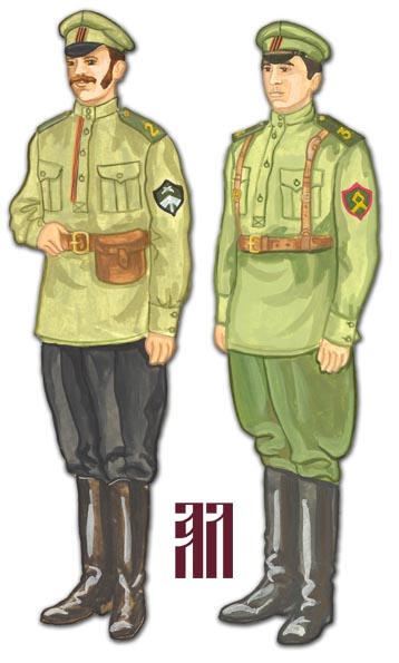 soldiers of komuch in the Russian Civil War 1918