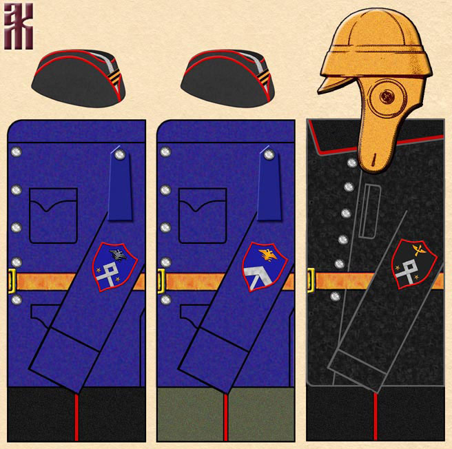 uniforms for komuch aviation in the Russian Civil War