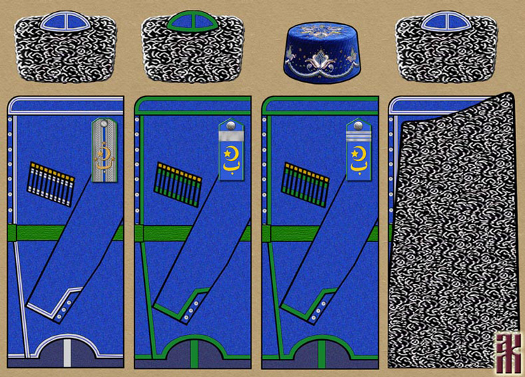 Parade uniforms of the Bashkir units of the Russian Far East