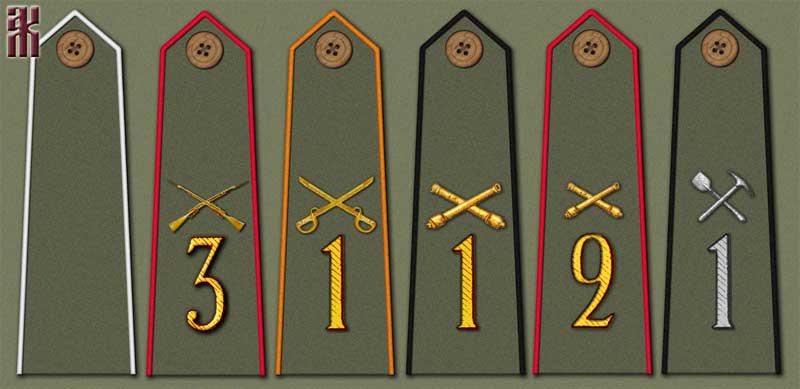 shoulder-straps of the Bashkirs in the Russian Civil War