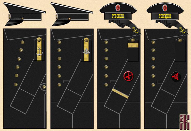 uniforms of White Siberian naval forces in the Russian Civil War