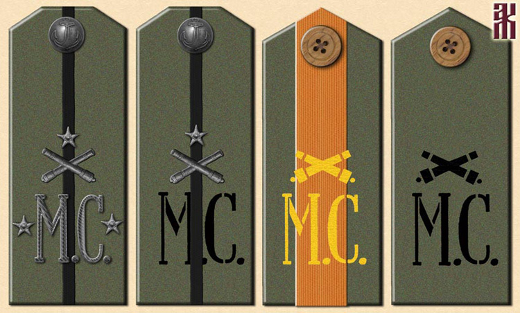 Shoulder-boards of the Independent Brigade of Naval Rifles in the Russian Civil War