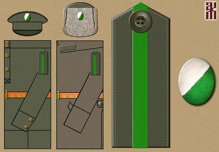 Akmolinsk police uniforms in 1919