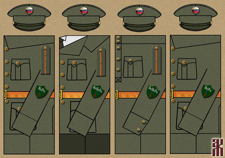 Uniforms of the Ekaterinburg city police in the Russian Civil War