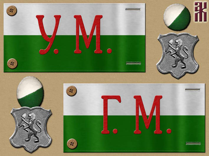 Arm bands and cockades of Krasnoyarsk and Enisei Police 1918-1919